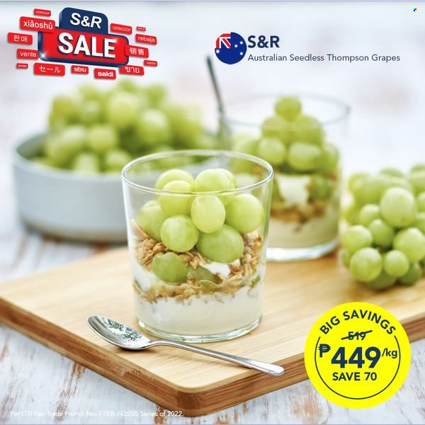 thumbnail - S&R Membership Shopping offer  - 27.5.2022 - 29.5.2022 - Sales products - grapes. Page 1.