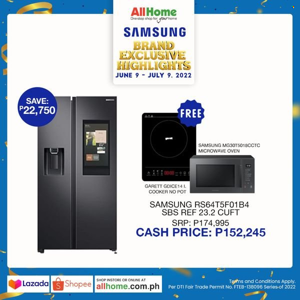 thumbnail - AllHome offer  - 9.6.2022 - 9.7.2022 - Sales products - pot, Samsung, oven, microwave. Page 13.