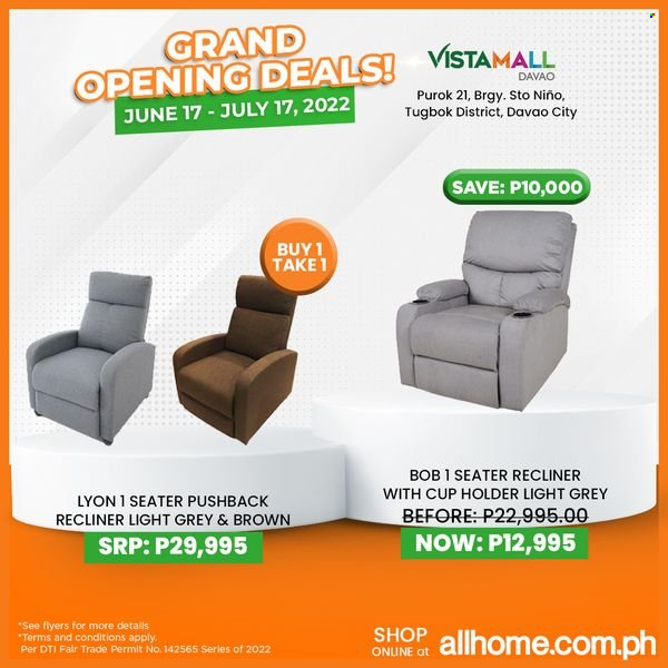 thumbnail - AllHome offer  - 17.6.2022 - 17.7.2022 - Sales products - cup, recliner chair. Page 33.