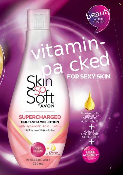 thumbnail - Avon offer  - 1.7.2022 - 31.7.2022 - Sales products - Avon, body lotion, vitamin c. Page 7.