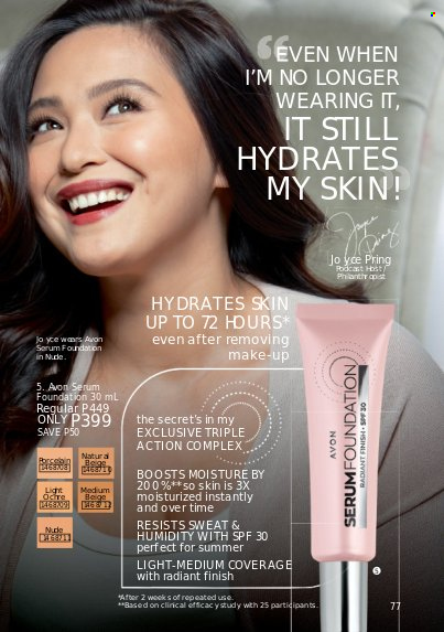 thumbnail - Avon offer  - 1.7.2022 - 31.7.2022 - Sales products - Avon, serum, makeup. Page 77.