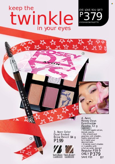 thumbnail - Avon offer  - 1.7.2022 - 31.7.2022 - Sales products - Avon, Palette, eyeshadow, shades. Page 107.
