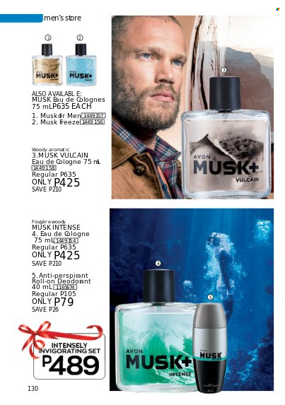 thumbnail - Avon offer  - 1.7.2022 - 31.7.2022 - Sales products - Avon, anti-perspirant, cologne, roll-on. Page 130.