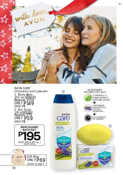 thumbnail - Avon offer  - Sales products - body wash, Avon, soap bar, soap. Page 18.