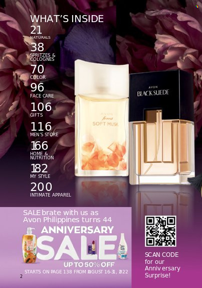 thumbnail - Avon offer  - 1.8.2022 - 31.8.2022 - Sales products - Avon. Page 2.