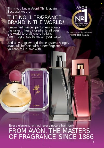thumbnail - Avon offer  - 1.8.2022 - 31.8.2022 - Sales products - Avon, far away, fragrance, Imari. Page 3.