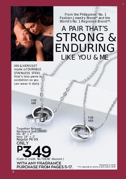 thumbnail - Avon offer  - 1.8.2022 - 31.8.2022 - Sales products - fragrance, necklace, jewelry. Page 4.