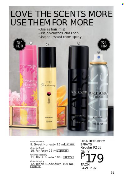 thumbnail - Avon offer  - 1.8.2022 - 31.8.2022 - Sales products - Avon, far away, linens. Page 51.