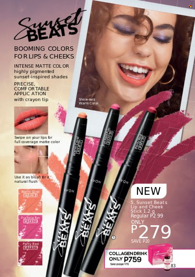 thumbnail - Avon offer  - 1.8.2022 - 31.8.2022 - Sales products - shades, bra. Page 83.