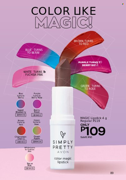 thumbnail - Avon offer  - 1.8.2022 - 31.8.2022 - Sales products - Avon, lipstick. Page 89.