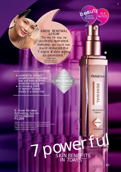 thumbnail - Avon offer  - 1.8.2022 - 31.8.2022 - Sales products - Anew, serum. Page 101.