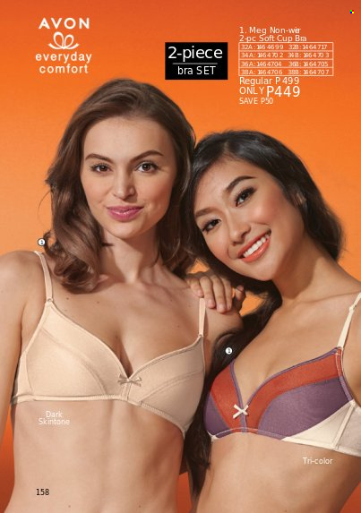 thumbnail - Avon offer  - 1.8.2022 - 31.8.2022 - Sales products - Avon, cup, bra. Page 158.