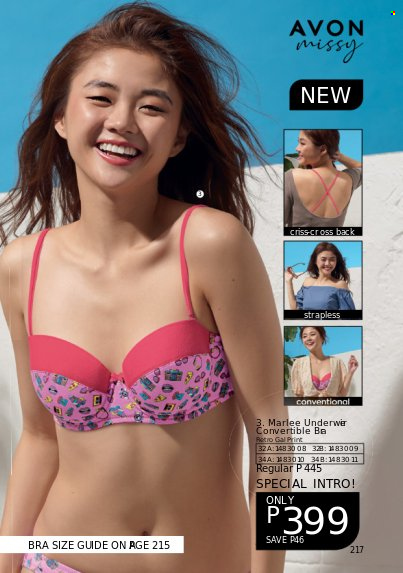 thumbnail - Avon offer  - 1.8.2022 - 31.8.2022 - Sales products - Avon, bra. Page 217.