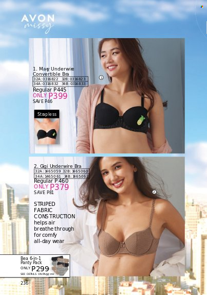 thumbnail - Avon offer  - 1.8.2022 - 31.8.2022 - Sales products - Avon, bra. Page 236.