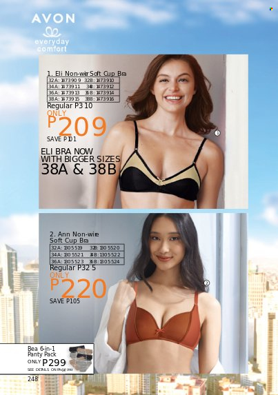 thumbnail - Avon offer  - 1.8.2022 - 31.8.2022 - Sales products - Avon, cup, bra. Page 248.