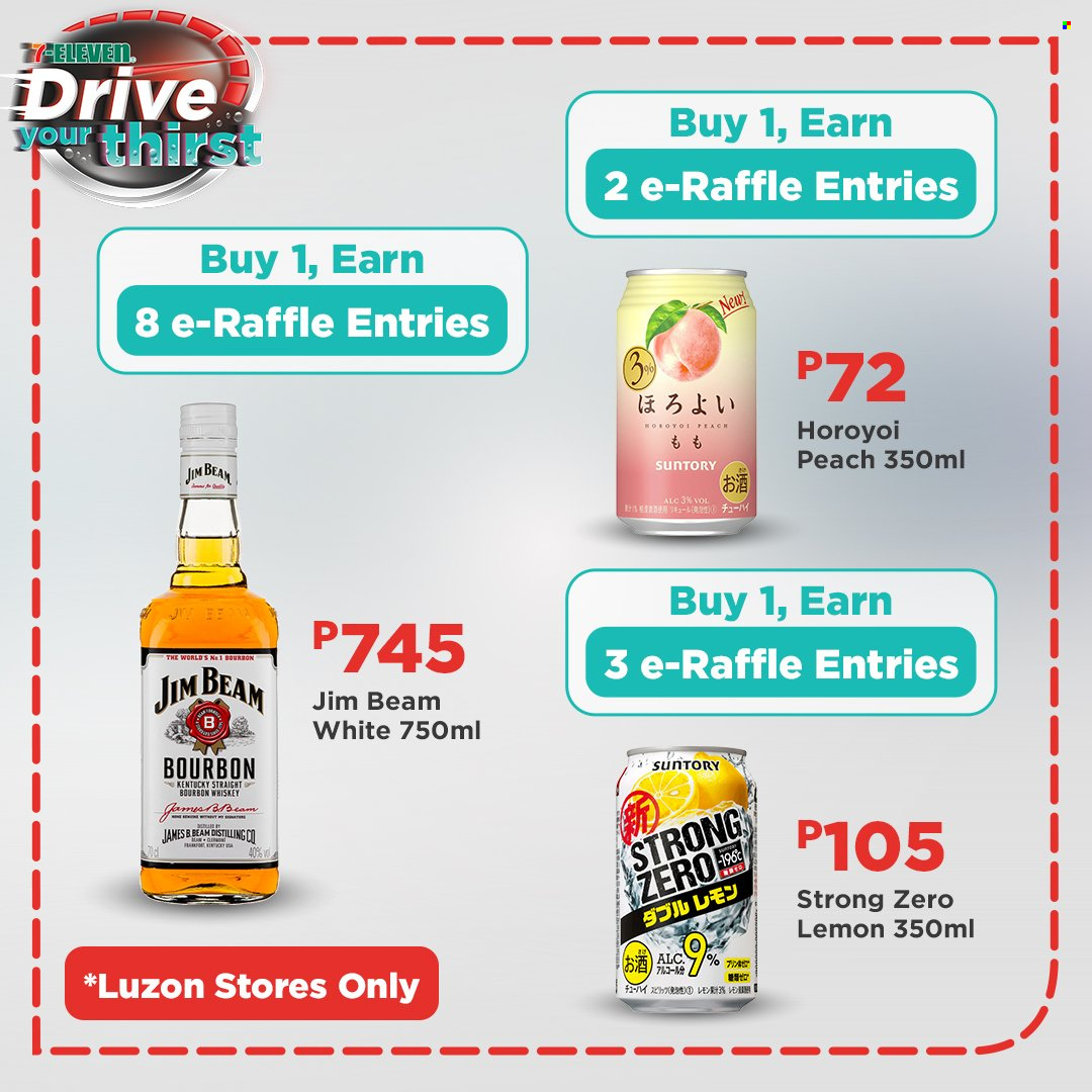 thumbnail - 7 Eleven offer  - 14.7.2022 - 6.9.2022 - Sales products - Horoyoi, bourbon, whiskey, Jim Beam, bourbon whiskey, whisky. Page 24.