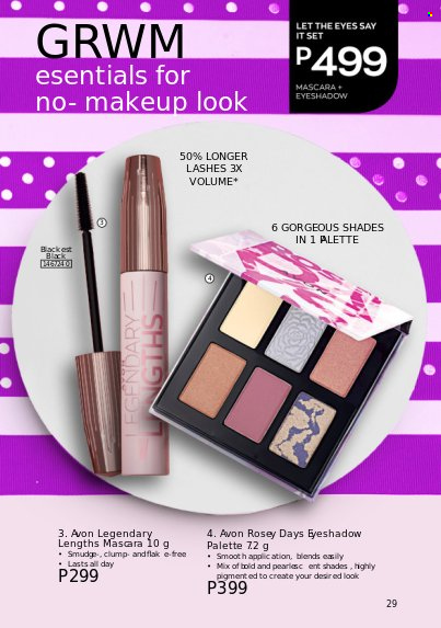 thumbnail - Avon offer  - Sales products - Avon, Palette, eyeshadow, makeup, mascara, shades. Page 29.