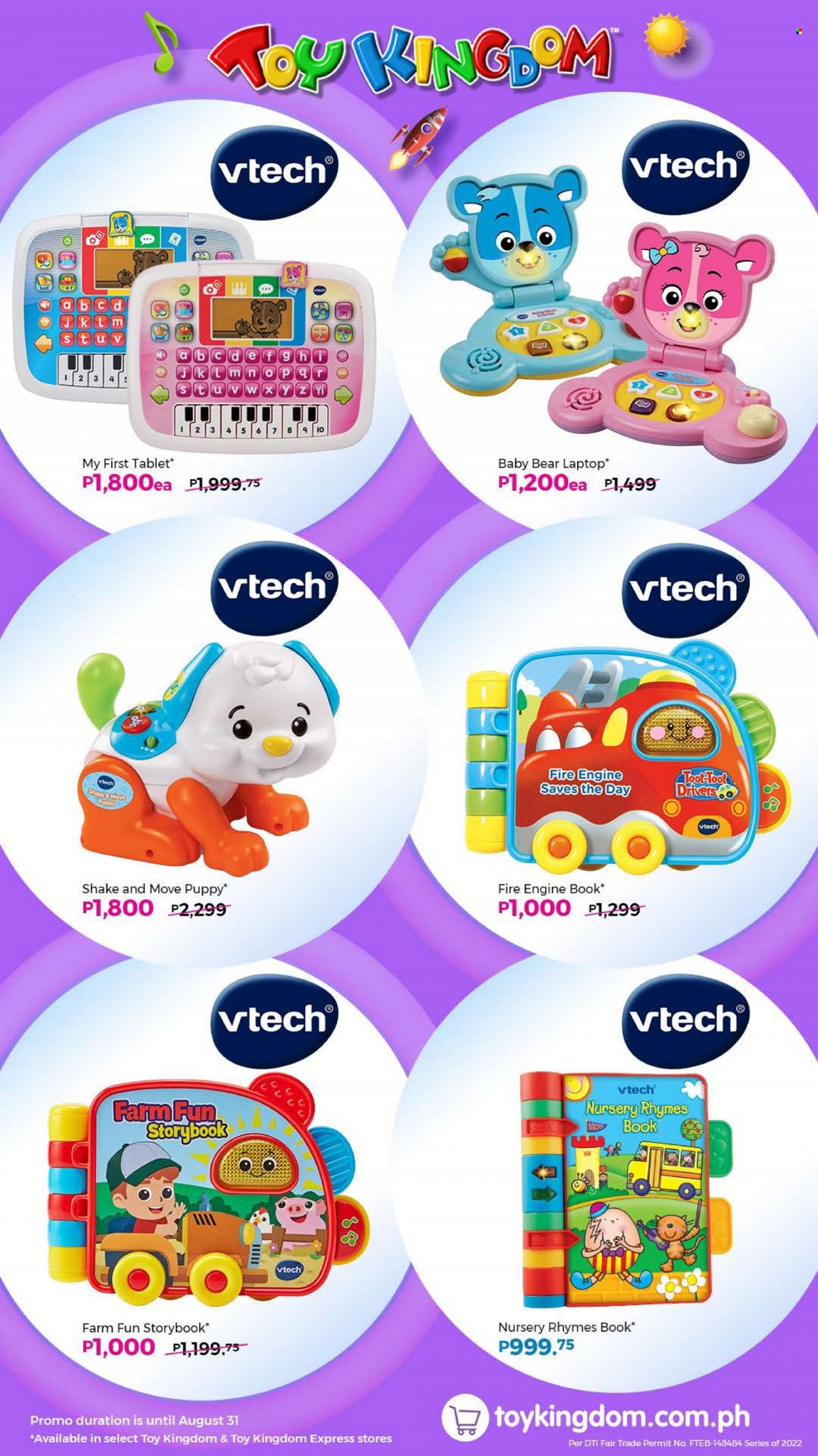 thumbnail - Toy Kingdom offer  - 1.8.2022 - 31.8.2022 - Sales products - Vtech, toys. Page 4.