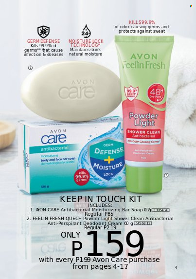 thumbnail - Avon offer  - 1.9.2022 - 30.9.2022 - Sales products - Avon, soap bar, soap, anti-perspirant. Page 3.