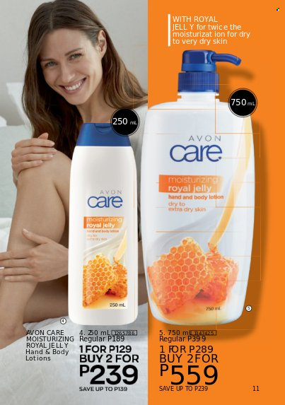 thumbnail - Avon offer  - 1.9.2022 - 30.9.2022 - Sales products - Avon, royal jelly, body lotion. Page 11.
