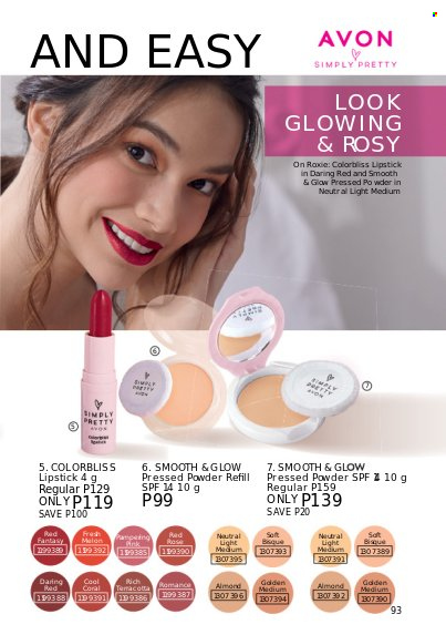 thumbnail - Avon offer  - 1.9.2022 - 30.9.2022 - Sales products - Avon, lipstick, face powder. Page 93.