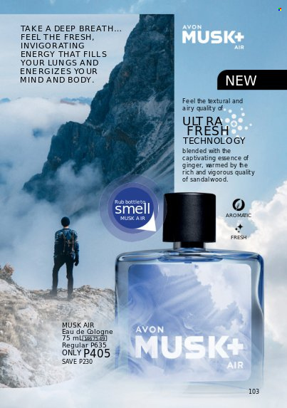 thumbnail - Avon offer  - 1.9.2022 - 30.9.2022 - Sales products - Avon, cologne. Page 103.