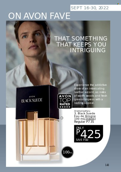 thumbnail - Avon offer  - 1.9.2022 - 30.9.2022 - Sales products - Avon, cologne. Page 143.