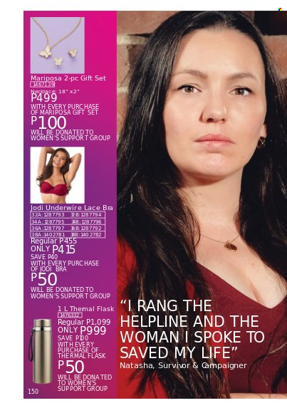 thumbnail - Avon offer  - 1.9.2022 - 30.9.2022 - Sales products - gift set, necklace, bra. Page 150.