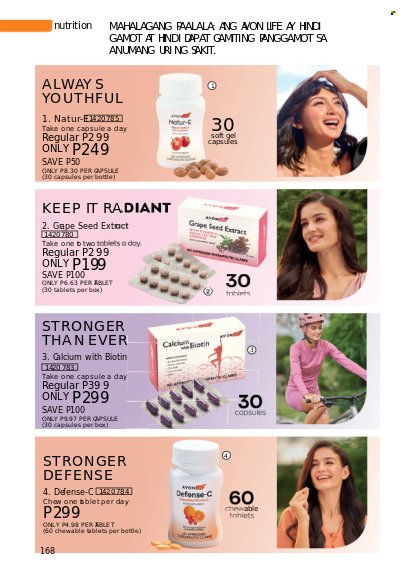 thumbnail - Avon offer  - 1.9.2022 - 30.9.2022 - Sales products - Avon, Biotin, calcium. Page 168.