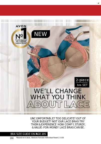 thumbnail - Avon offer  - 1.9.2022 - 30.9.2022 - Sales products - Avon, bra. Page 190.
