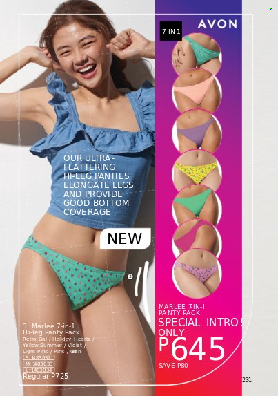thumbnail - Avon offer  - 1.9.2022 - 30.9.2022 - Sales products - Avon, panties. Page 231.