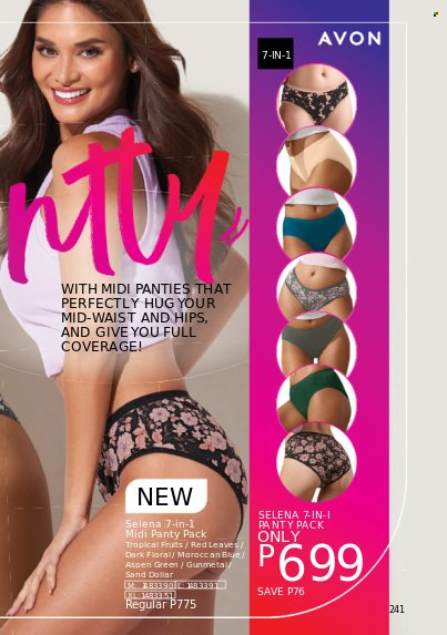 thumbnail - Avon offer  - 1.9.2022 - 30.9.2022 - Sales products - Avon, panties. Page 241.