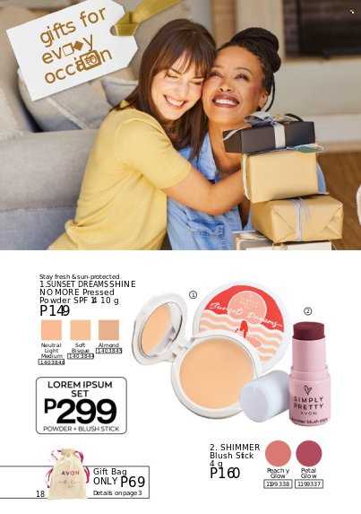 thumbnail - Avon offer  - Sales products - Avon, face powder. Page 18.