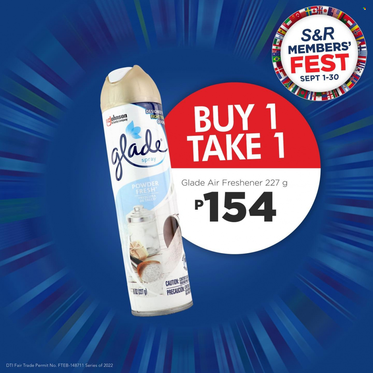 thumbnail - S&R Membership Shopping offer  - 1.9.2022 - 30.9.2022 - Sales products - air freshener, Glade. Page 128.