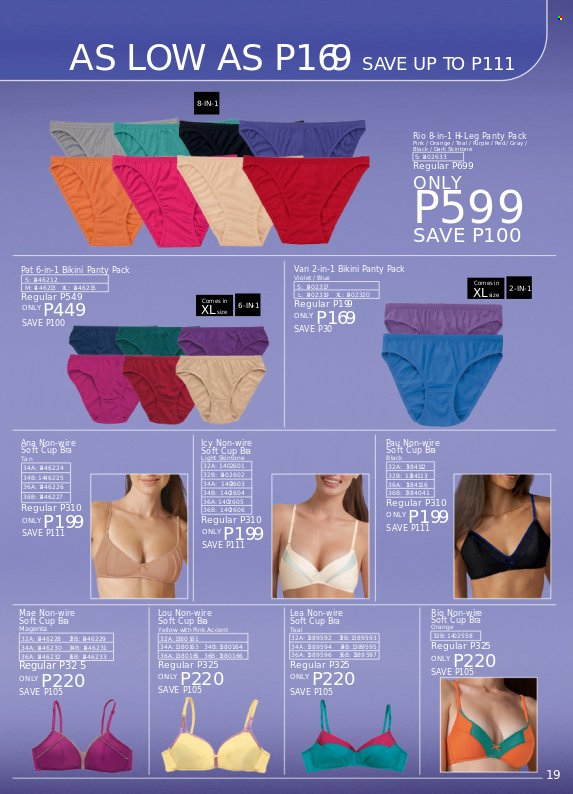 thumbnail - Avon offer  - 24.9.2022 - 30.9.2022 - Sales products - cup, bikini, bra. Page 19.