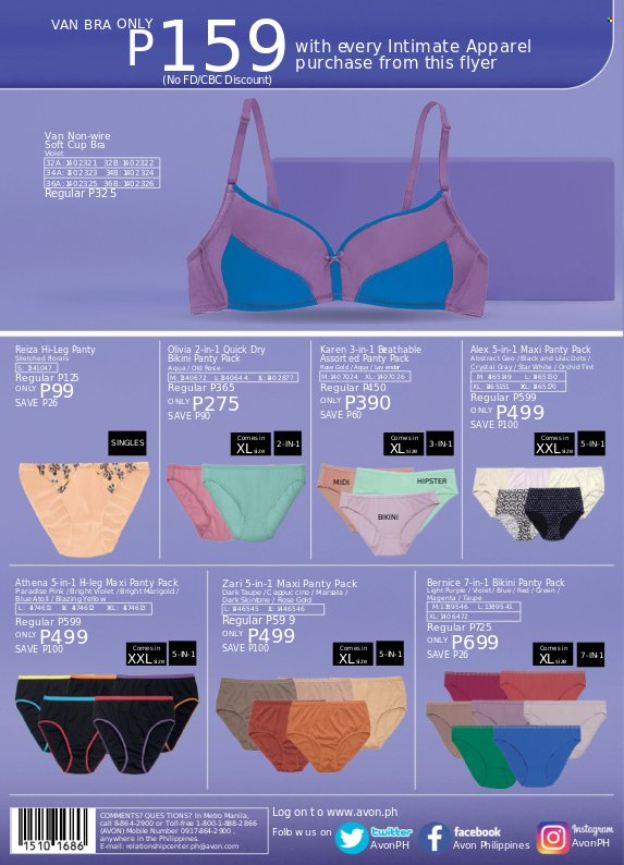 thumbnail - Avon offer  - 24.9.2022 - 30.9.2022 - Sales products - Avon, quick dry, cup, bikini, bra. Page 20.
