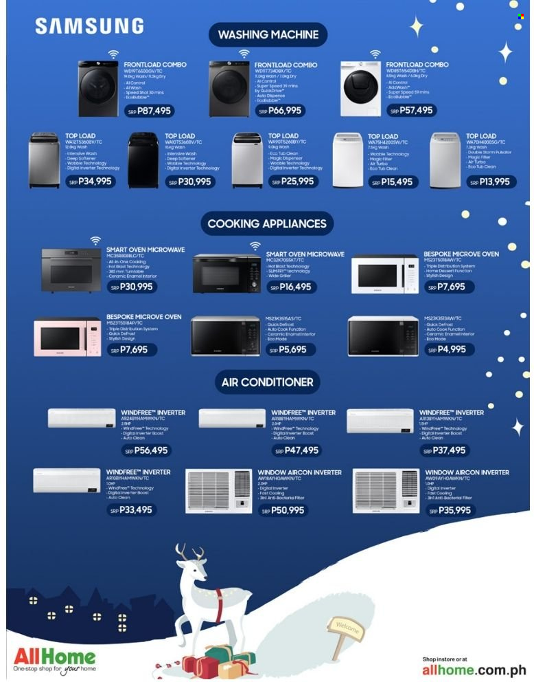 thumbnail - AllHome offer  - 3.9.2022 - 31.12.2022 - Sales products - Samsung, oven, microwave, washing machine, air conditioner. Page 21.
