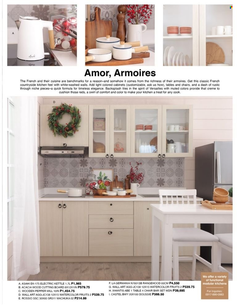 thumbnail - AllHome offer  - 3.9.2022 - 31.12.2022 - Sales products - cutting board, cushion, kettle, table, chair. Page 27.