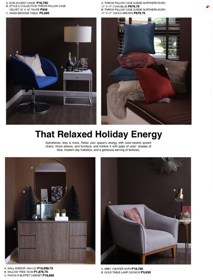 thumbnail - AllHome offer  - 3.9.2022 - 31.12.2022 - Sales products - pillow, cabinet, chair, accent chair, sofa, bedside table, mirror, lamp, table lamp. Page 44.