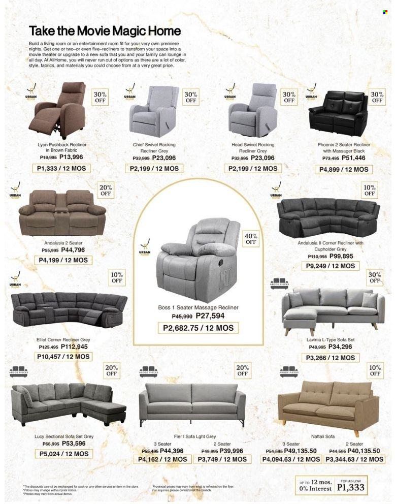 thumbnail - AllHome offer  - 3.9.2022 - 31.12.2022 - Sales products - PREMIERE, massager, sofa, recliner chair, lounge. Page 79.