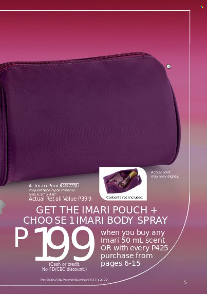 thumbnail - Avon offer  - 1.10.2022 - 31.10.2022 - Sales products - body spray, Imari. Page 5.
