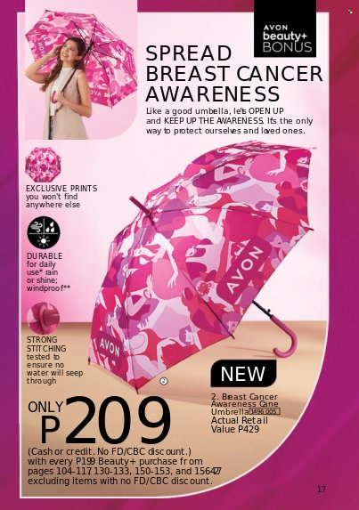 thumbnail - Avon offer  - 1.10.2022 - 31.10.2022 - Sales products - Avon, umbrella. Page 17.