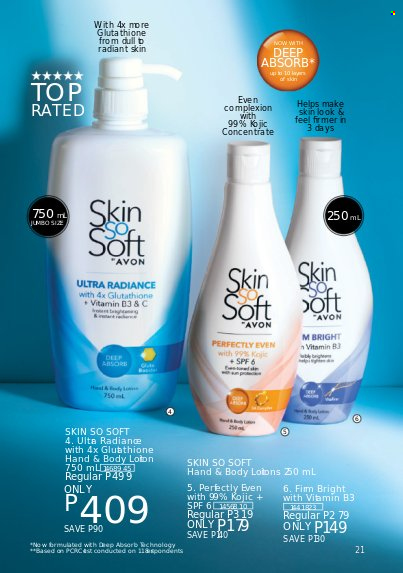 thumbnail - Avon offer  - 1.10.2022 - 31.10.2022 - Sales products - Avon, Skin So Soft. Page 21.
