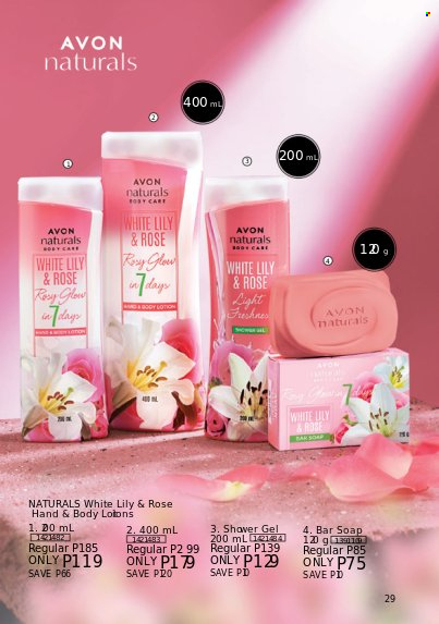 thumbnail - Avon offer  - 1.10.2022 - 31.10.2022 - Sales products - Avon, soap bar, soap, body lotion, shaver. Page 29.