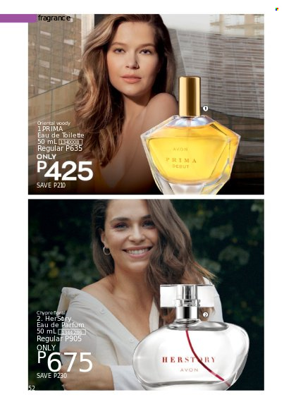 thumbnail - Avon offer  - 1.10.2022 - 31.10.2022 - Sales products - Avon, eau de parfum, eau de toilette, fragrance. Page 52.