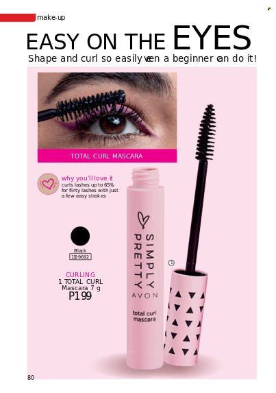 thumbnail - Avon offer  - 1.10.2022 - 31.10.2022 - Sales products - Avon, makeup, mascara. Page 80.