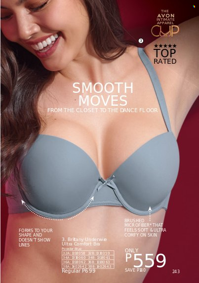 thumbnail - Avon offer  - 1.10.2022 - 31.10.2022 - Sales products - Avon, cup, bra. Page 243.