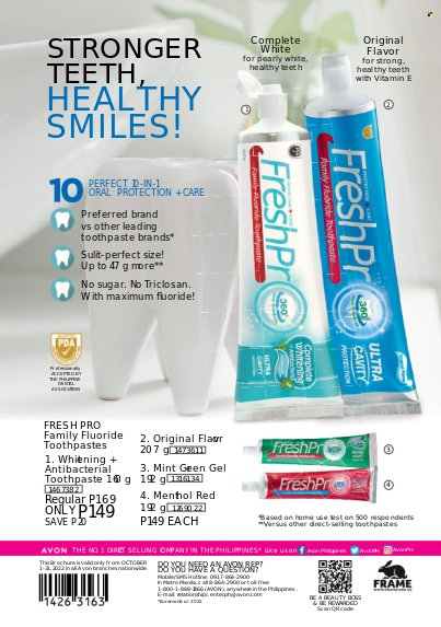 thumbnail - Avon offer  - 1.10.2022 - 31.10.2022 - Sales products - Avon, toothpaste. Page 248.