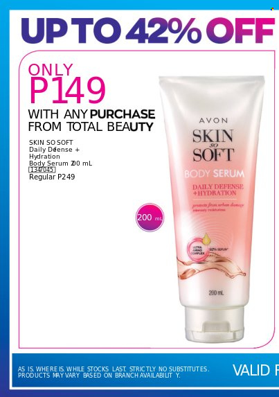 thumbnail - Avon offer  - 28.9.2022 - 30.9.2022 - Sales products - Avon, serum, Skin So Soft. Page 8.