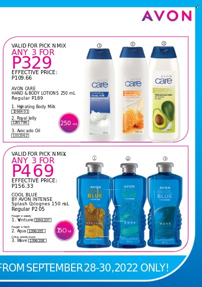 thumbnail - Avon offer  - 28.9.2022 - 30.9.2022 - Sales products - WAVE, Avon, royal jelly, body milk. Page 9.